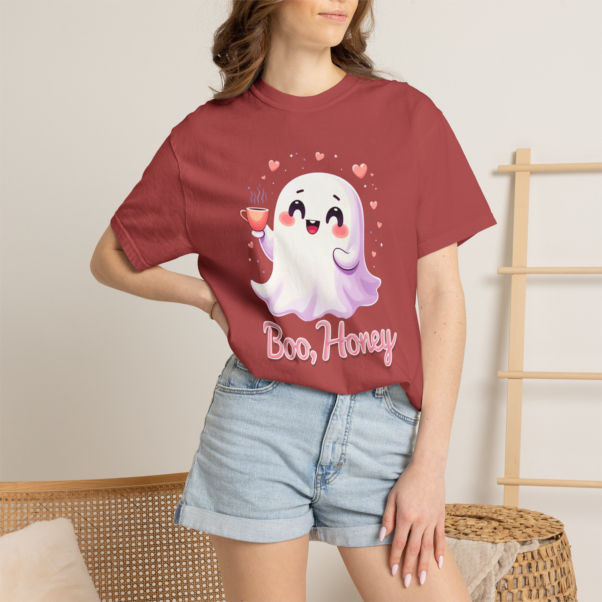 Boo, Honey Cute Ghost Graphic T-Shirt - Image 65