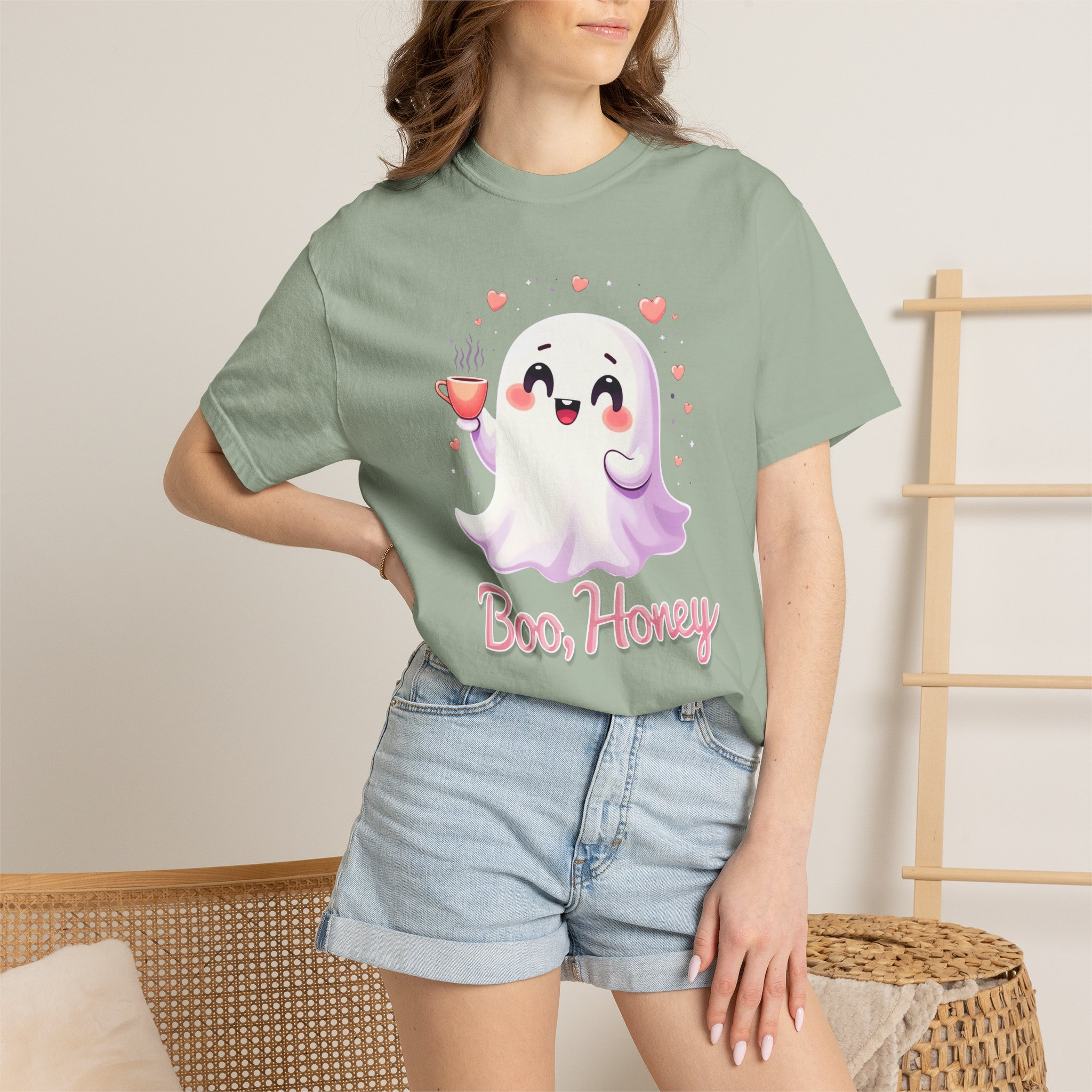 Boo, Honey Cute Ghost Graphic T-Shirt - Image 25