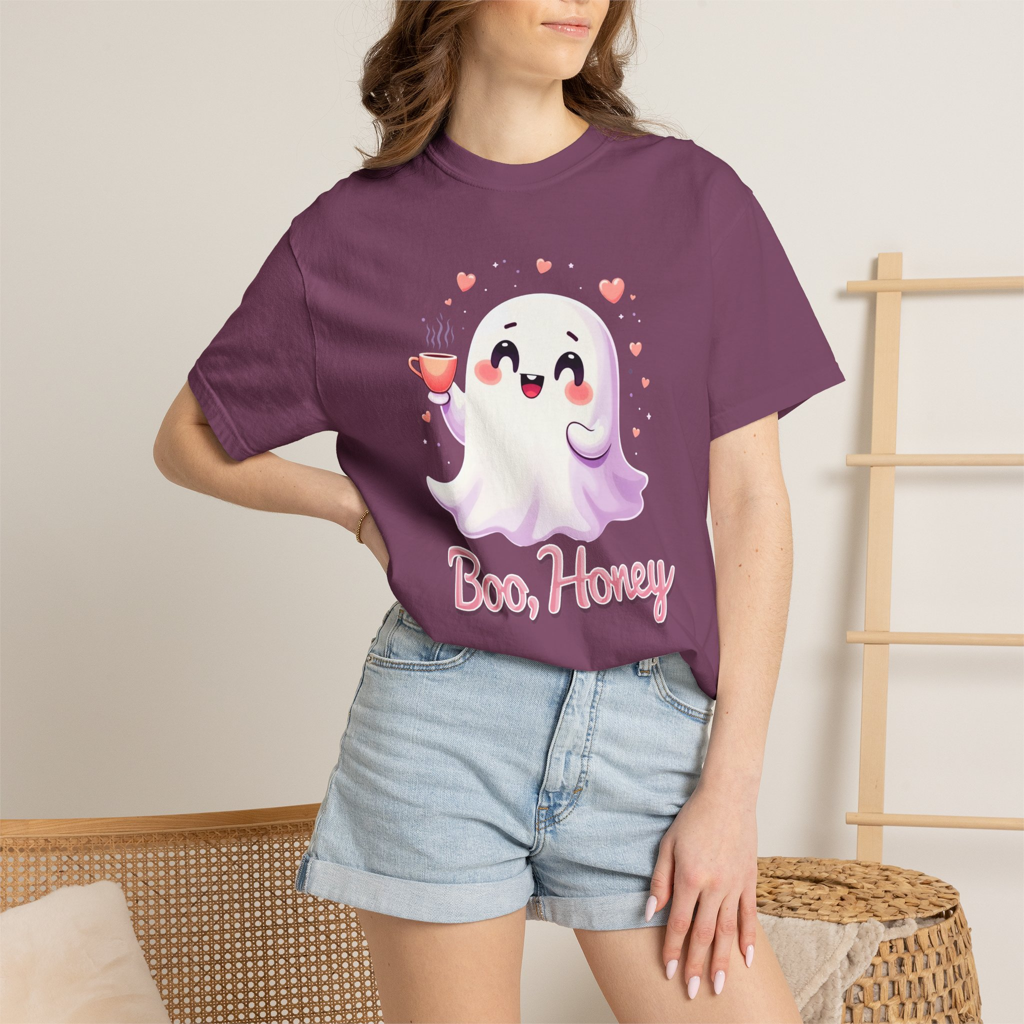 Boo, Honey Cute Ghost Graphic T-Shirt - Image 55