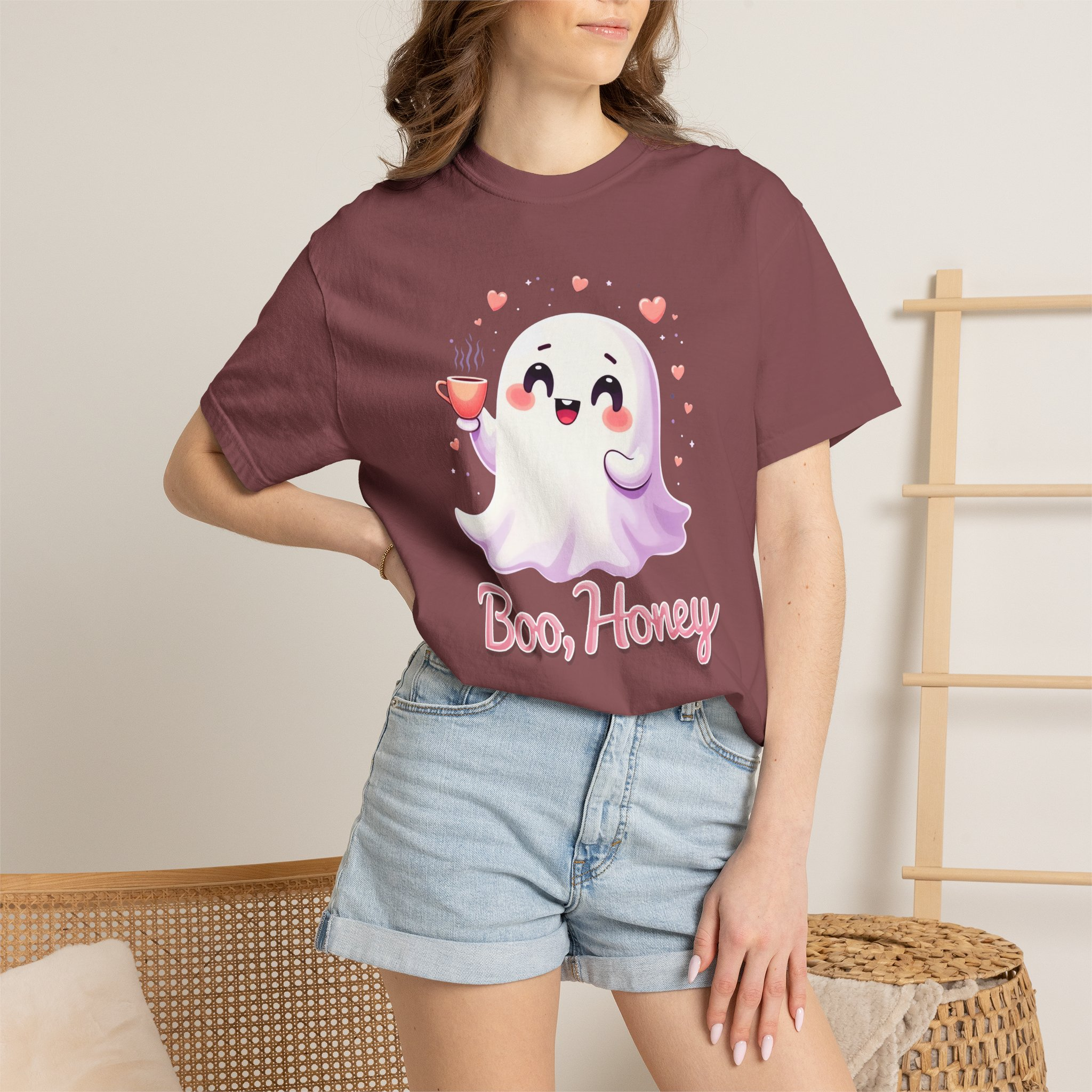 Boo, Honey Cute Ghost Graphic T-Shirt - Image 15