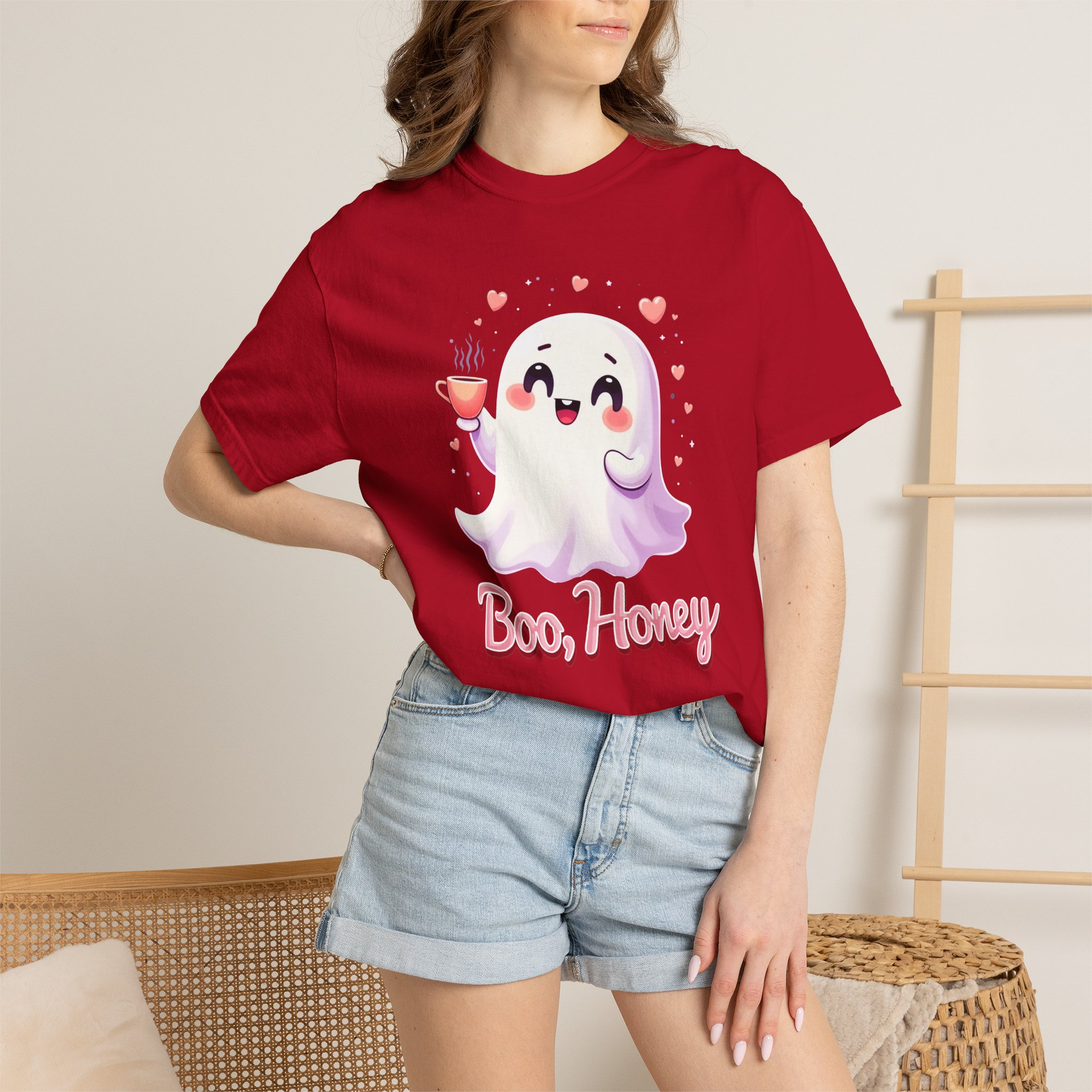 Boo, Honey Cute Ghost Graphic T-Shirt - Image 70