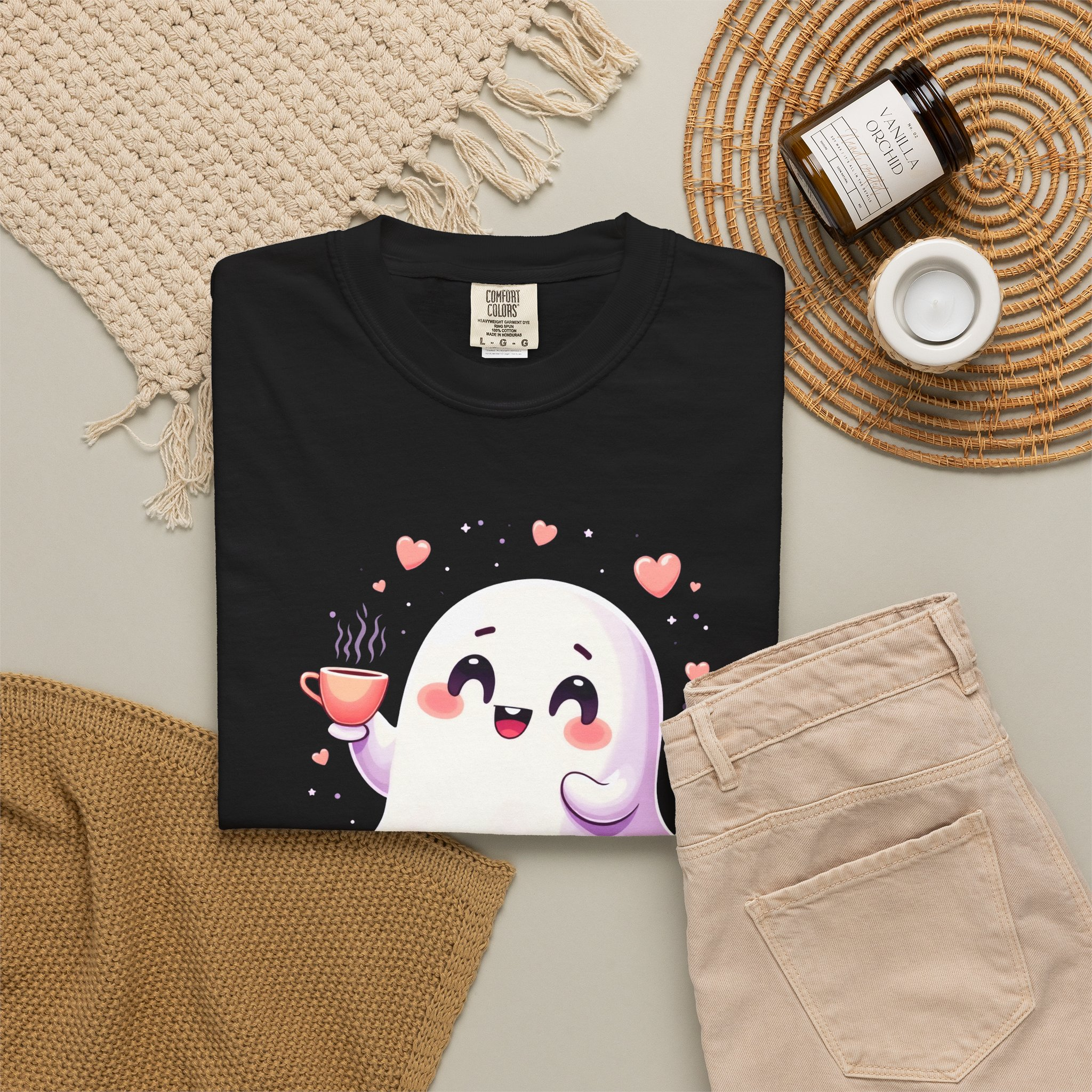 Boo, Honey Cute Ghost Graphic T-Shirt - Image 49