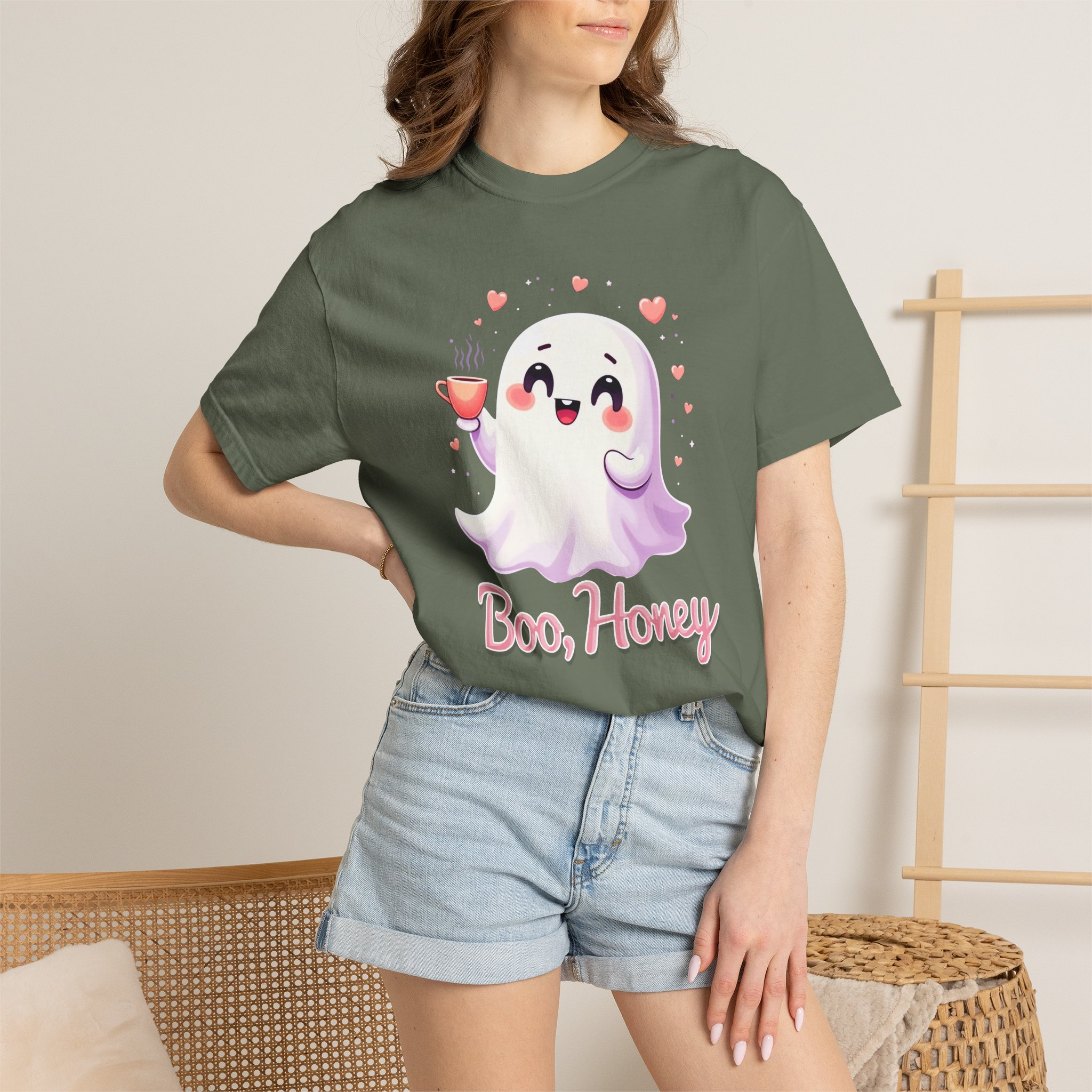 Boo, Honey Cute Ghost Graphic T-Shirt - Image 30