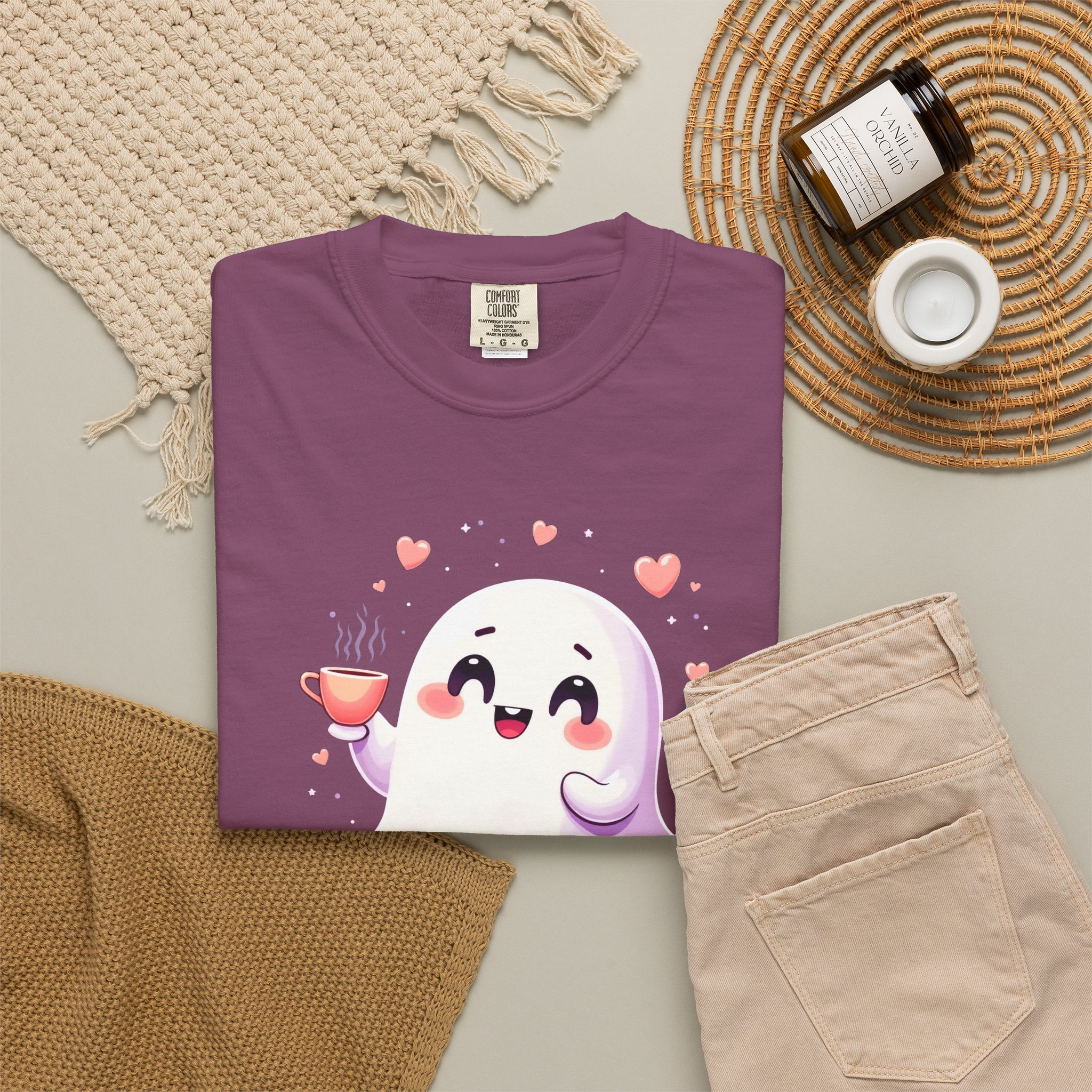 Boo, Honey Cute Ghost Graphic T-Shirt - Image 54