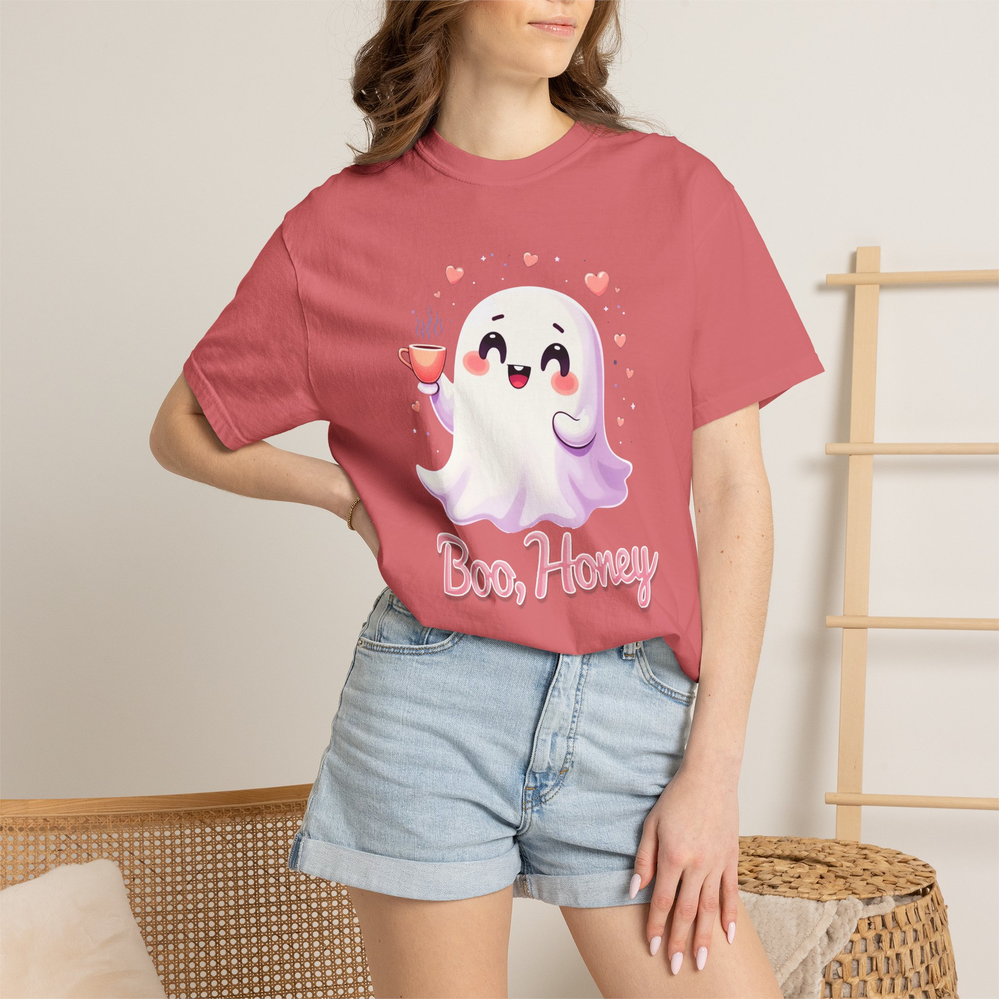 Boo, Honey Cute Ghost Graphic T-Shirt - Image 60