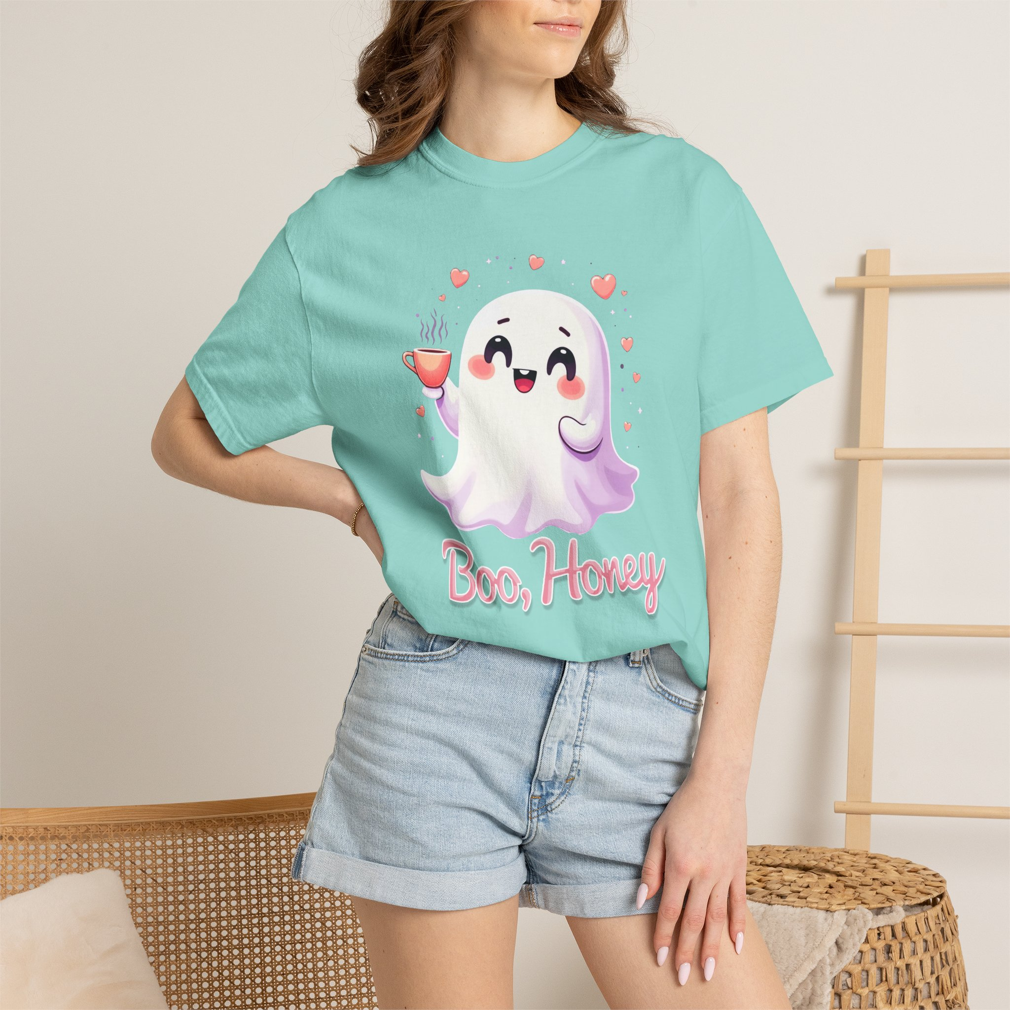 Boo, Honey Cute Ghost Graphic T-Shirt - Image 35