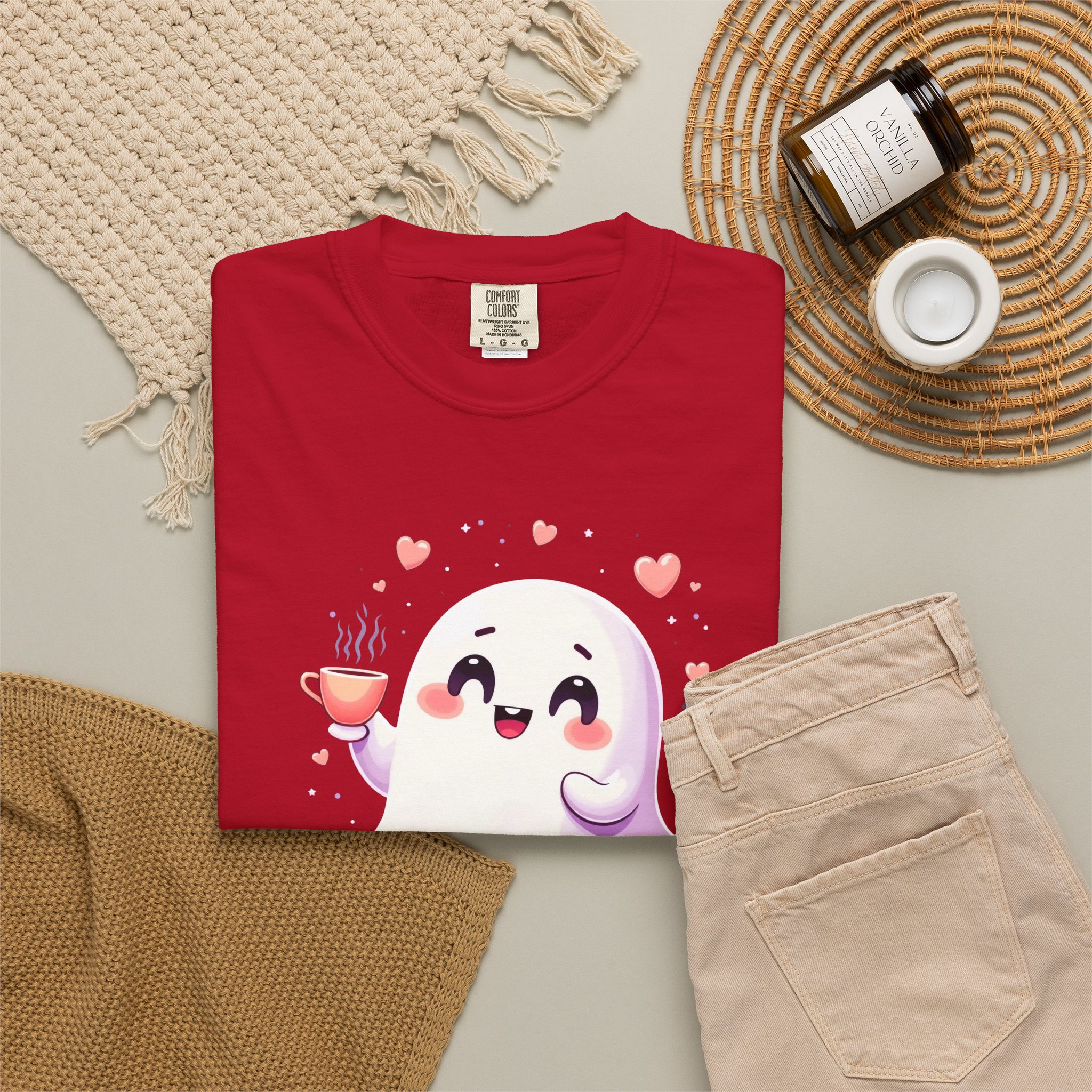 Boo, Honey Cute Ghost Graphic T-Shirt - Image 69