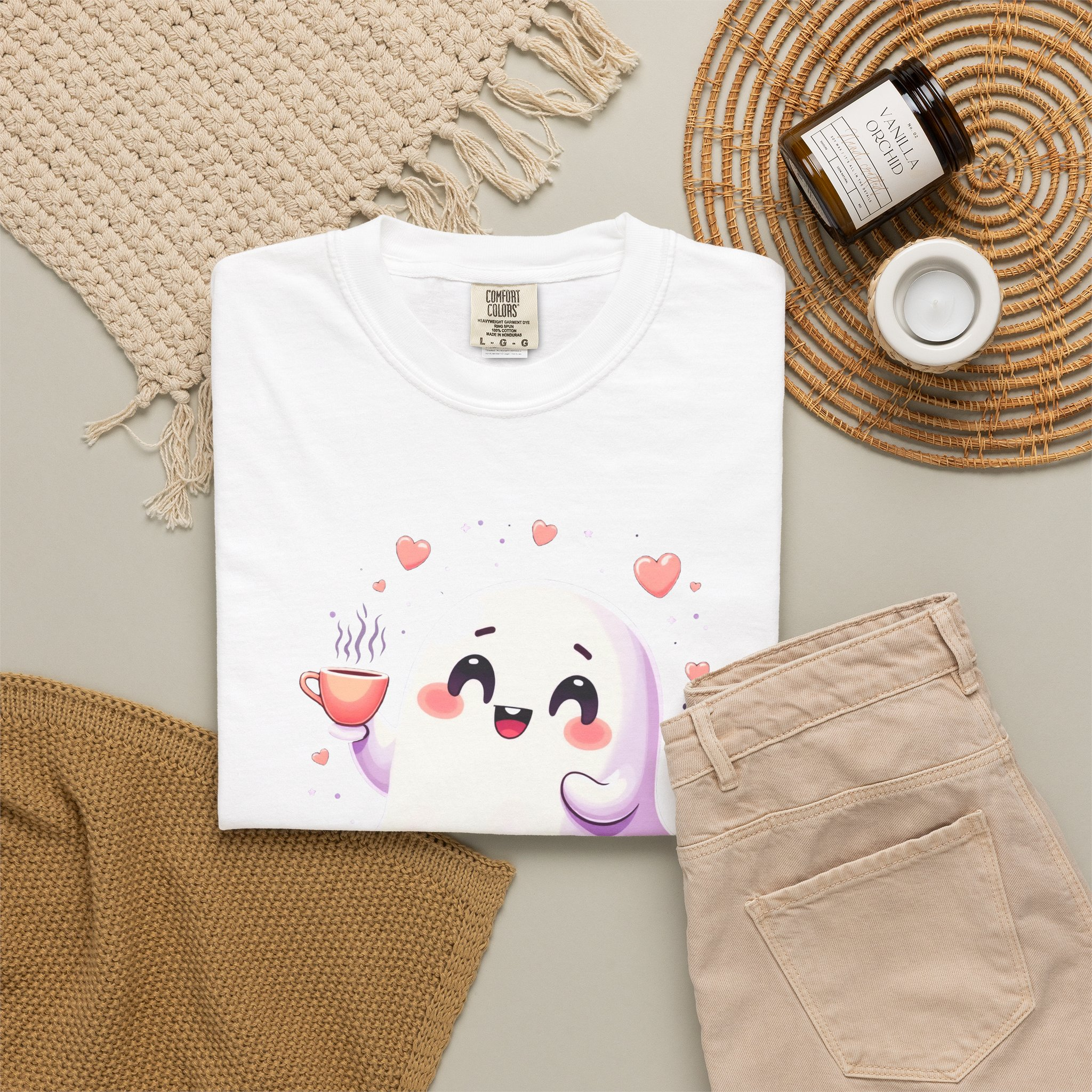 Boo, Honey Cute Ghost Graphic T-Shirt - Image 4