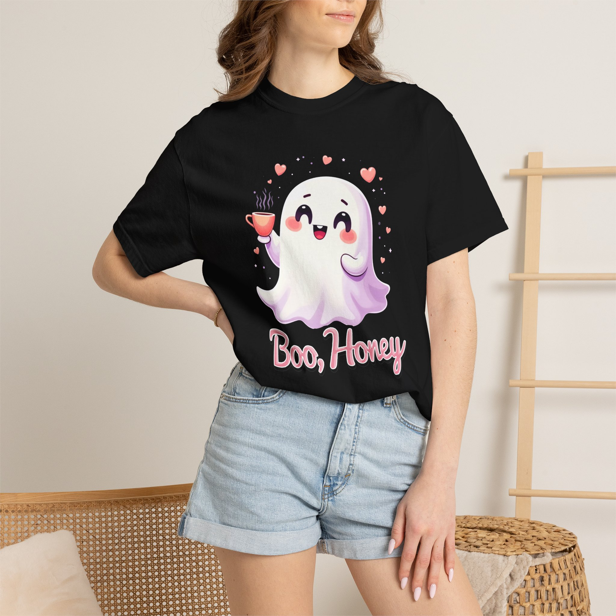Boo, Honey Cute Ghost Graphic T-Shirt - Image 50