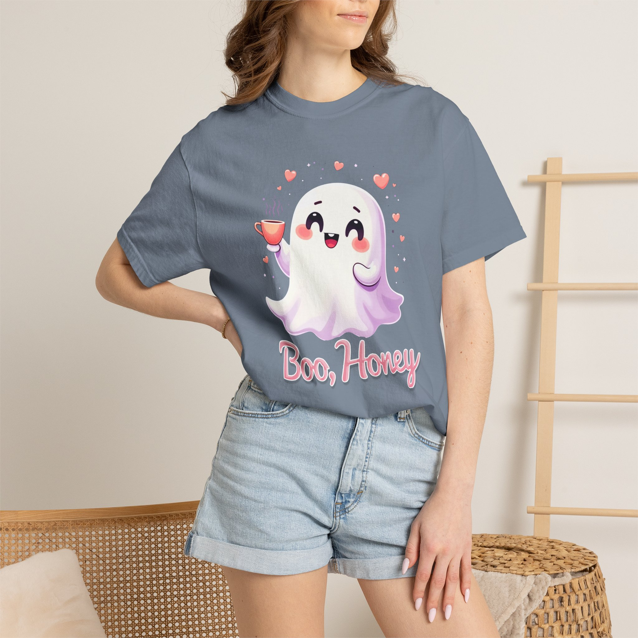 Boo, Honey Cute Ghost Graphic T-Shirt - Image 45