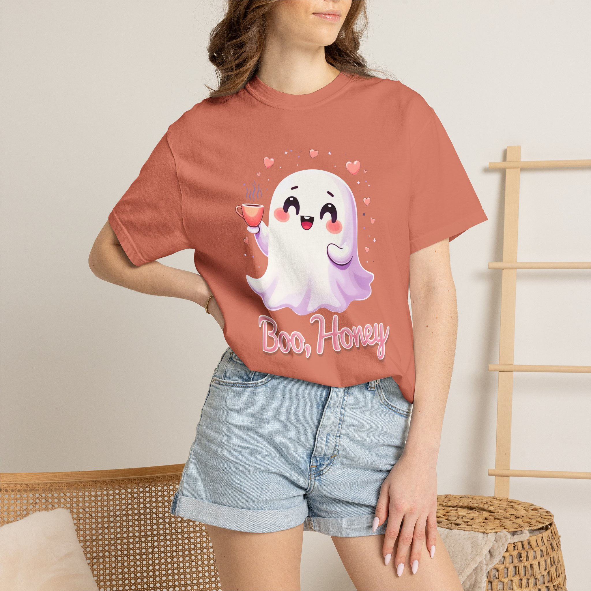 Boo, Honey Cute Ghost Graphic T-Shirt - Image 10