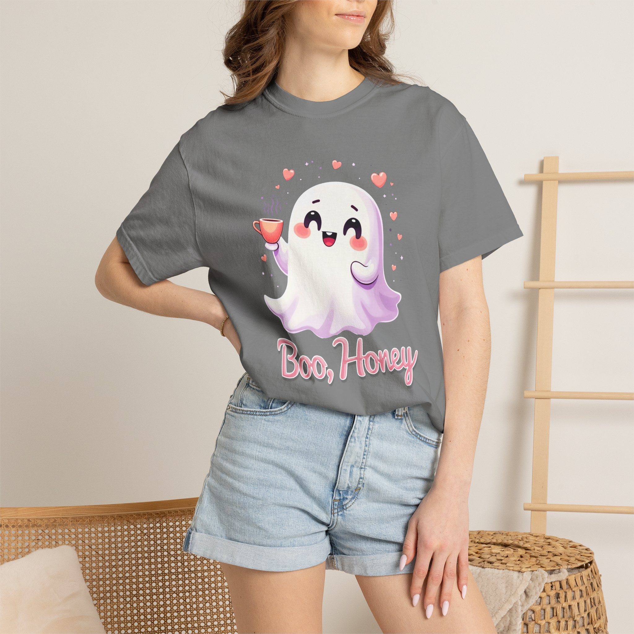 Boo, Honey Cute Ghost Graphic T-Shirt - Image 20